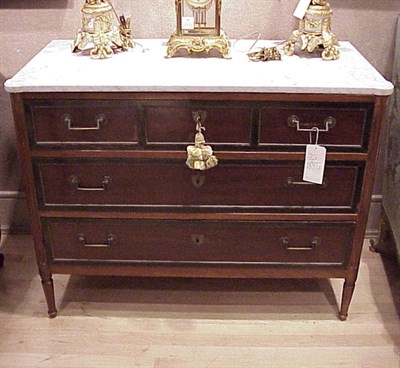 Lot 469 - Biedermeier Style Marble Top Walnut Console