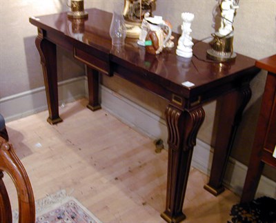 Lot 282 - Regency Style Gilt-Incised Mahogany Console