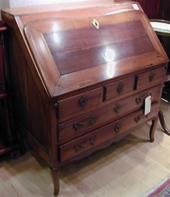 Lot 423 - Provincial Louis XV Style Walnut Slant-Front Desk