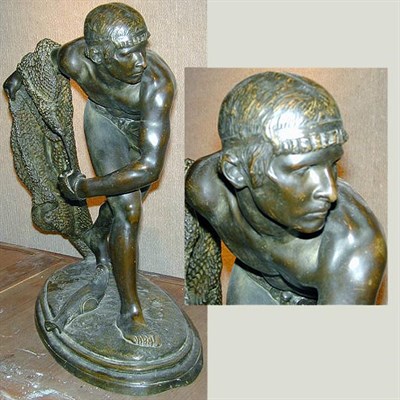 Lot 365 - Bronze Sculpture of a Gladiator with a Net...