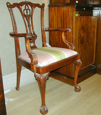 Lot 601 - Group of Four Georgian Style Mahogany Chairs...