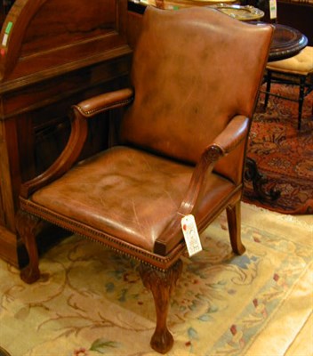 Lot 510 - Pair of Georgian Style Leather Upholstered...