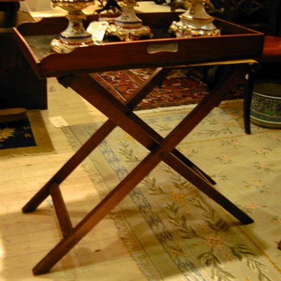 Lot 546 - Georgian Style Mahogany Tray on Stand