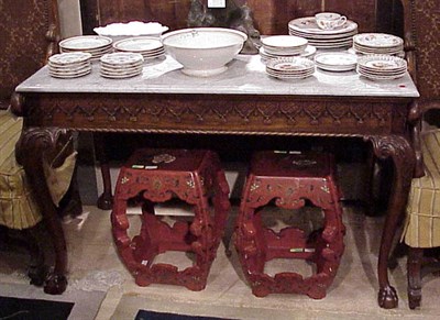 Lot 198 - Georgian Style Marble Top Mahogany Console