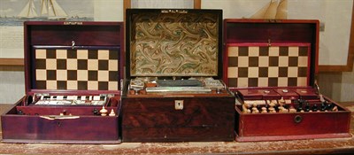 Lot 757 - Two Traveling Game Sets and Traveling Vanity Set