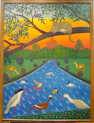 Lot 46 - Lawrence Lebduska American, 1894-1966 GARDEN...