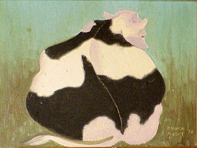 Lot 69 - March Avery American, 20th century SEATED COW...