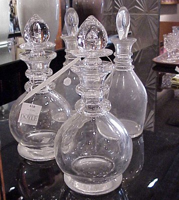 Lot 610 - Group of Four Glass Decanters