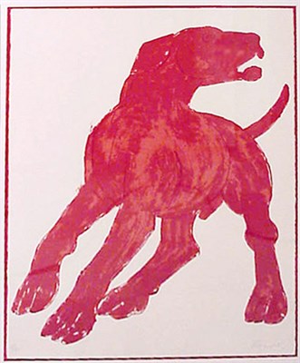 Lot 205 - Elisabeth Frink RED DOG (W. 158) Color...