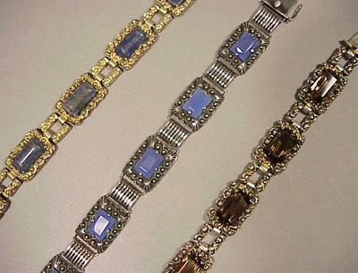Lot 318 - Three Theodor Fahrner Rectangular Link...