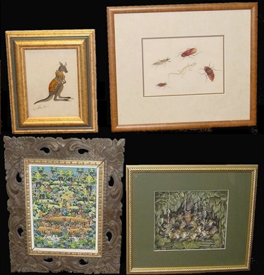 Lot 45 - Indian School 20th Century STUDY OF INSECTS...