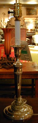 Lot 454 - Pair of Silver Plated Candlesticks Each...