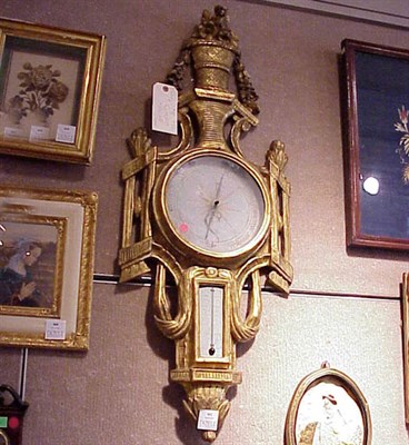 Lot 462 - Louis XVI Style Gilt Carved Wood Barometer