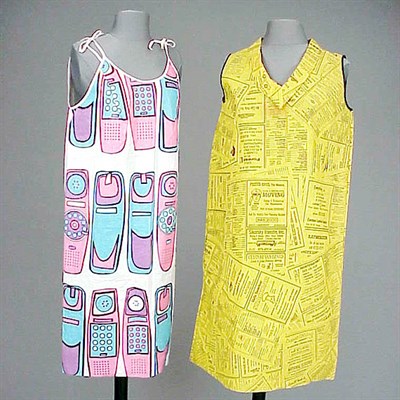 Lot 590 - Two Paper Dresses American, 1960s The first a...