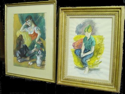 Lot 21 - Robert Philipp American, 1895-1981 SEATED GIRL...