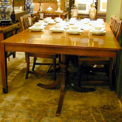 Lot 147 - Georgian Style Mahogany Double-Pedestal Dining...