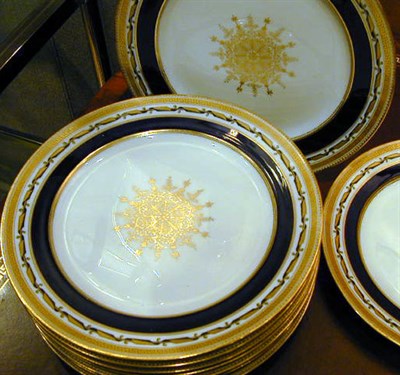 Lot 736 - Fifteen Cauldon Gilt-Decorated Porcelain...