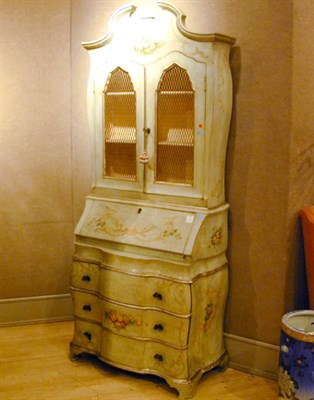 Lot 152 - Italian Rococo Style Painted Secretary Bookcase