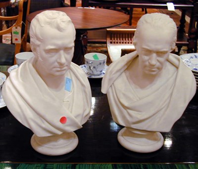 Lot 157 - Two Wedgwood Parian Busts