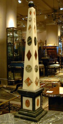 Lot 174 - Inlaid Marble Obelisk