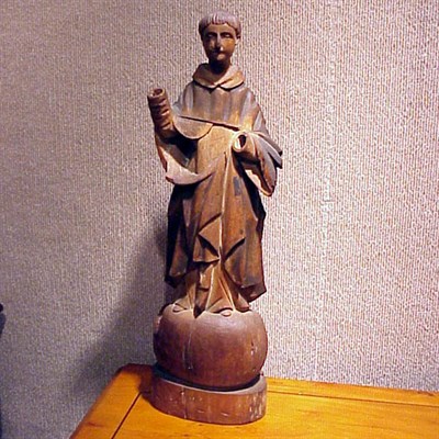 Lot 196 - Carved Mahogany Religious Figure