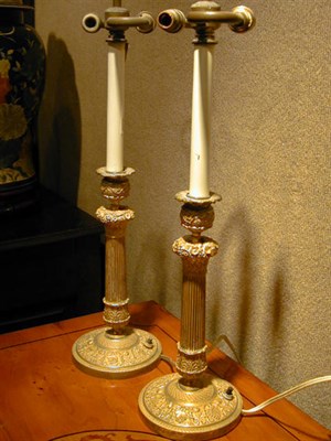 Lot 251 - Pair of Louis XVI Style Gilt-Bronze Bouillotte...