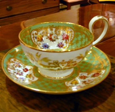 Lot 252 - Group of Spode Porcelain Teacups and Saucers...