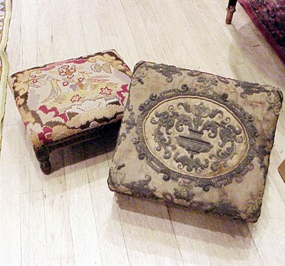 Lot 291 - Two Upholstered Footstools