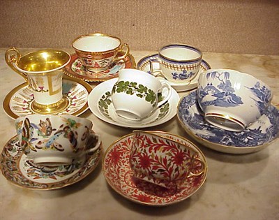 Lot 299 - Group of Porcelain Teacups and Saucers...