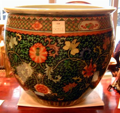 Lot 530 - Chinese Polychrome-Decorated Cachepot