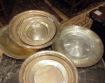 Lot 329 - Group of Five Sterling Silver Bowls and Dishes...