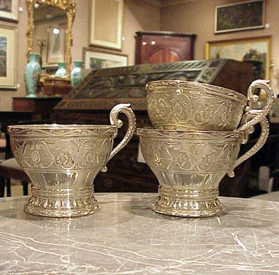 Lot 258 - Set of Eight Continental Silver Punch Cups...