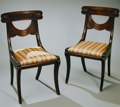 Lot 246 - Set of Eight Classical Style Mahogany Side...