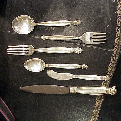 Lot 344 - Sterling Silver Partial Flatware Service...