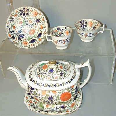 Lot 387 - English Porcelain Partial Tea Service...