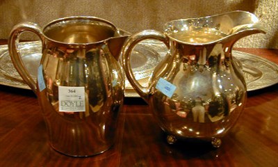Lot 364 - Two Sterling Silver Pitchers Total...