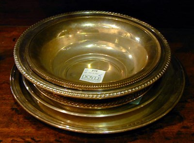Lot 372 - Group of Six Sterling Silver Bowls and Salvers...