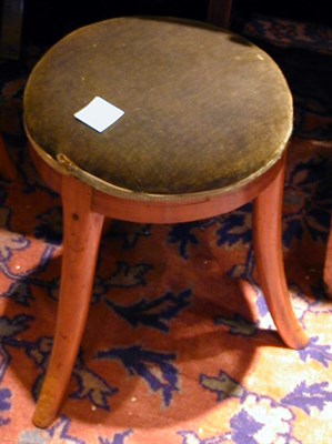 Lot 283 - Pair of Continental Neoclasscial Fruitwood Stools