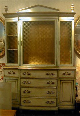 Lot 560 - Georgian Style Painted Bookcase Cabinet