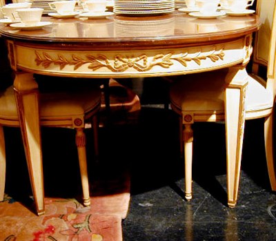 Lot 569 - Empire Style Painted Dining Table