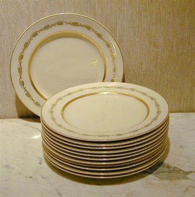 Lot 574 - Twelve Lenox Porcelain Luncheon Plates