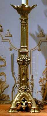 Lot 582 - Louis XVI Style Gilt-Metal Figural Lamp