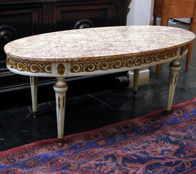 Lot 590 - Louis XVI Style Marble Top Gilt-Metal Mounted...