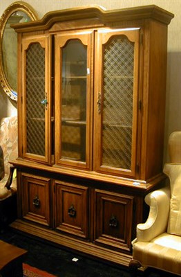 Lot 592 - Walnut Bookcase Cabinet