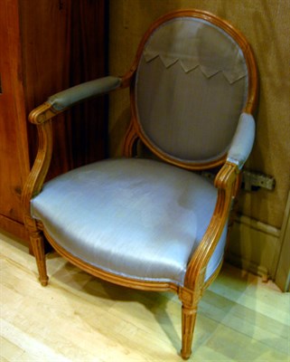 Lot 604 - Louis XVI Style Fruitwood Armchair