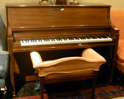 Lot 606 - Sohmer & Co. Walnut Upright Piano and Bench