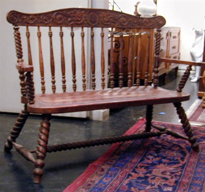 Lot 612 - Victorian Oak Bench