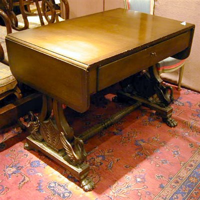 Lot 625 - Empire Style Walnut Sofa Table