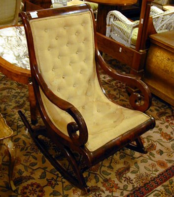 Lot 636 - American Empire Style Mahogany Rocking Chair