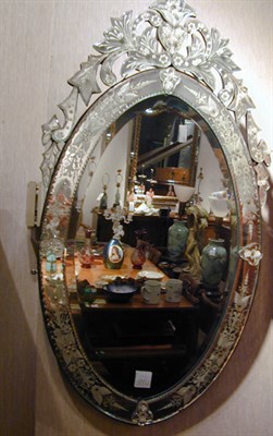 Lot 646 - Venetian Style Etched Glass Mirror